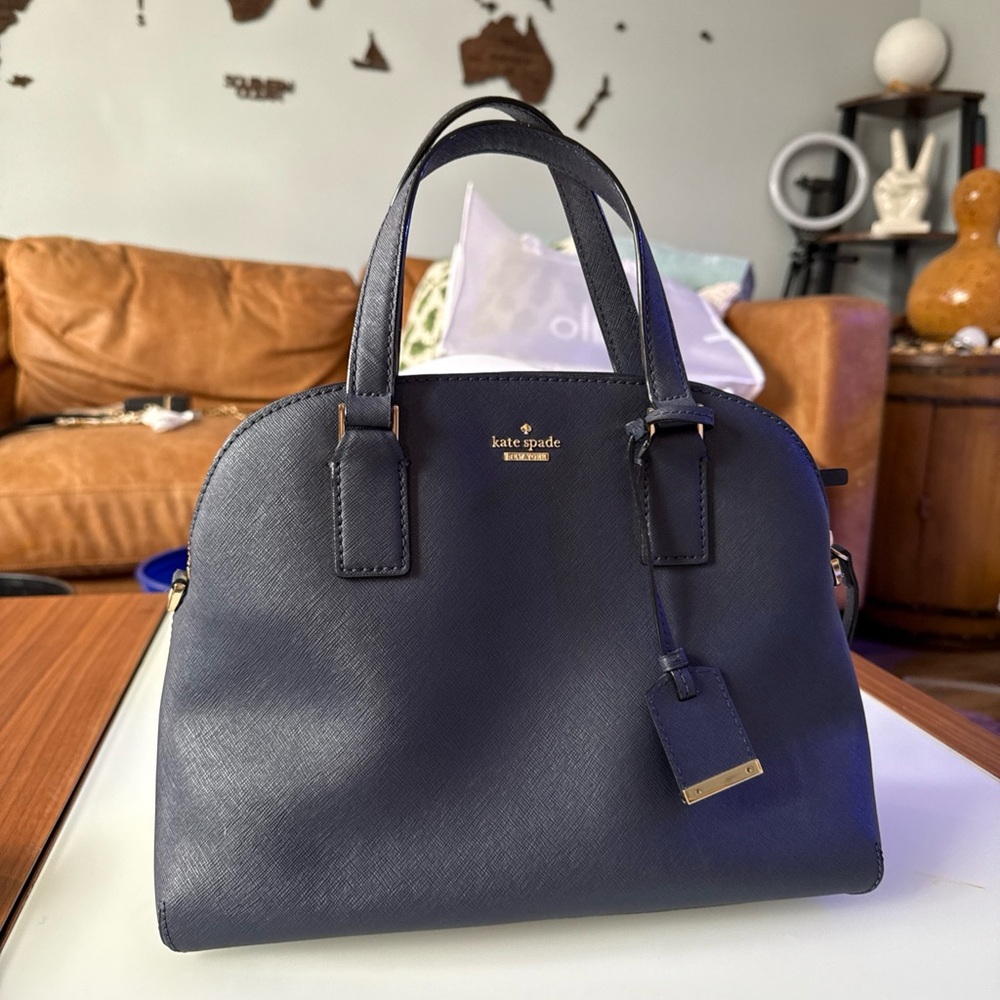 SOLD Kate Spade ♠️ Navy blue purse - Picture 1 of 15